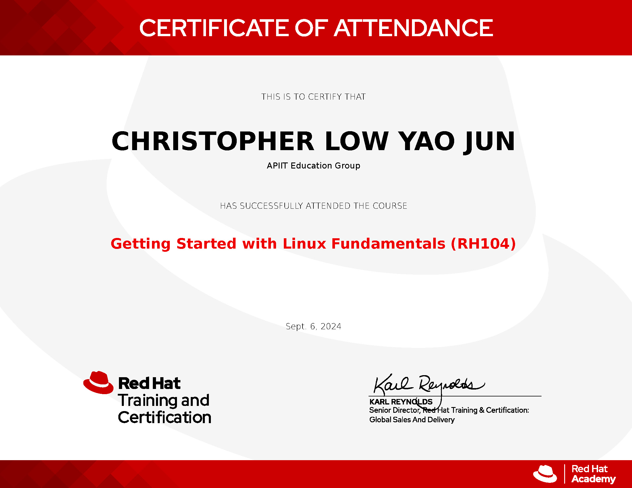 Red Hat Academy - Linux Fundamentals (RH104)